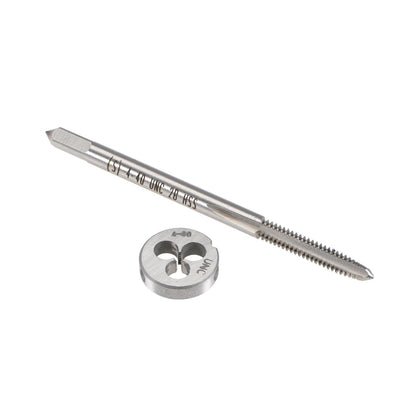 4-40 UNC Tap and Die Set, HSS Thread Tap with Round Threading Die, Right Hand