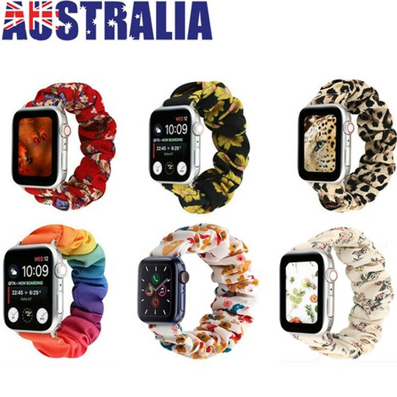 Scrunchie Elastic Loop Band Strap Compatible with Apple Watch iWatch SE 8 7 6 5 4 3 2 Ultra~