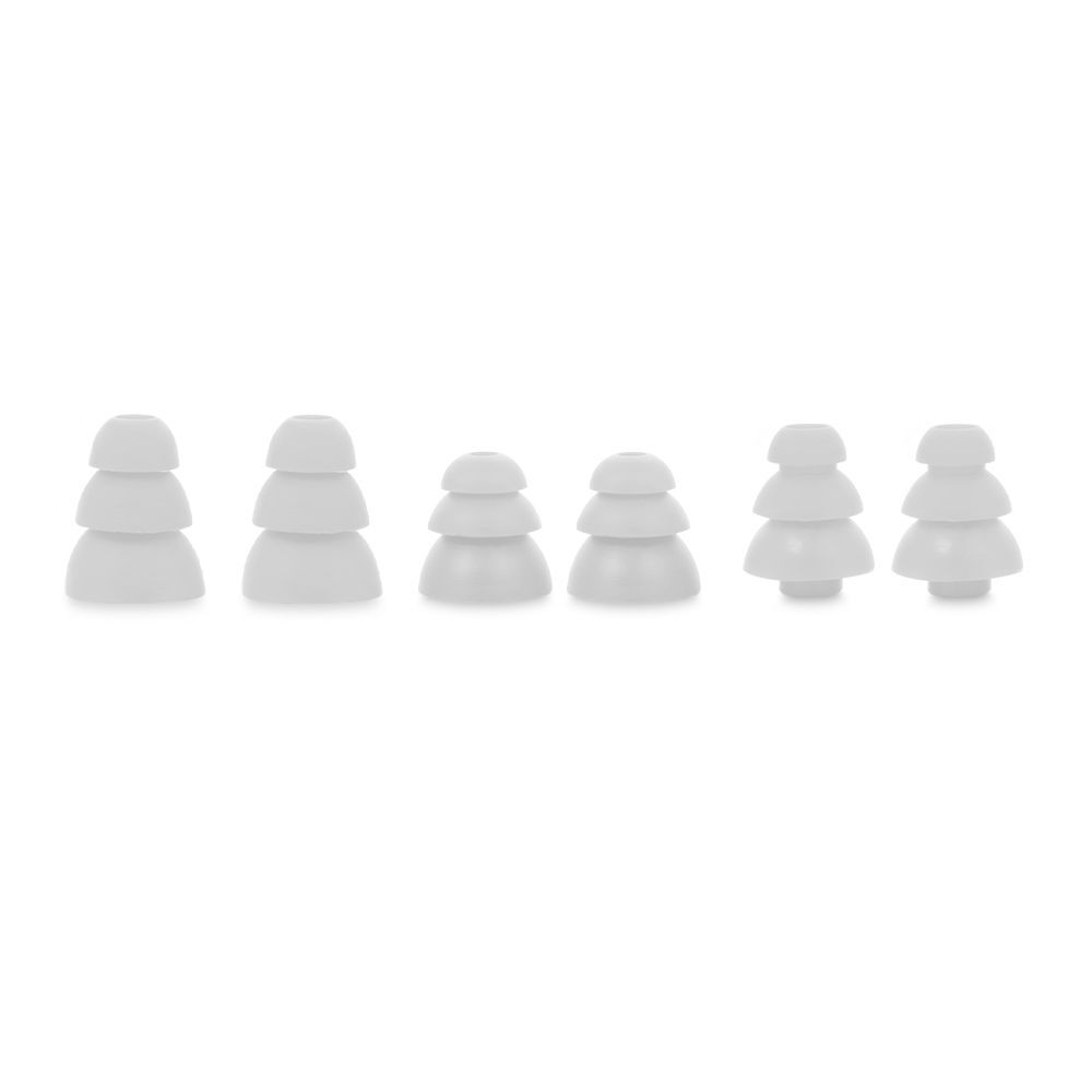 6pcs New Earphone Replacement Earbuds Cover Earplug Silicone Eartips Three Layer