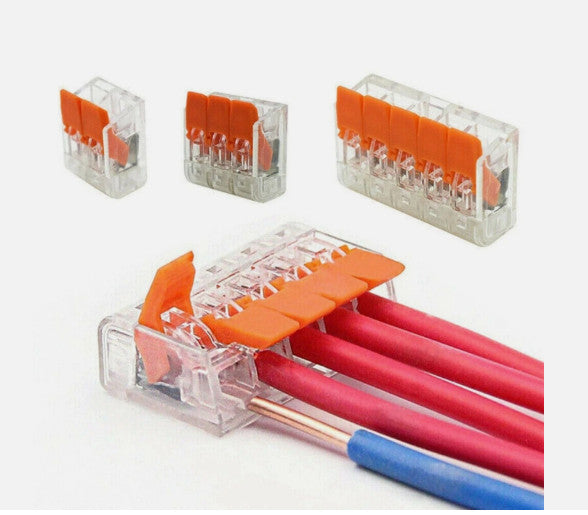 75x For Wago 221 Electrical Connectors Wire Block Clamp Terminal Cable Reusable
