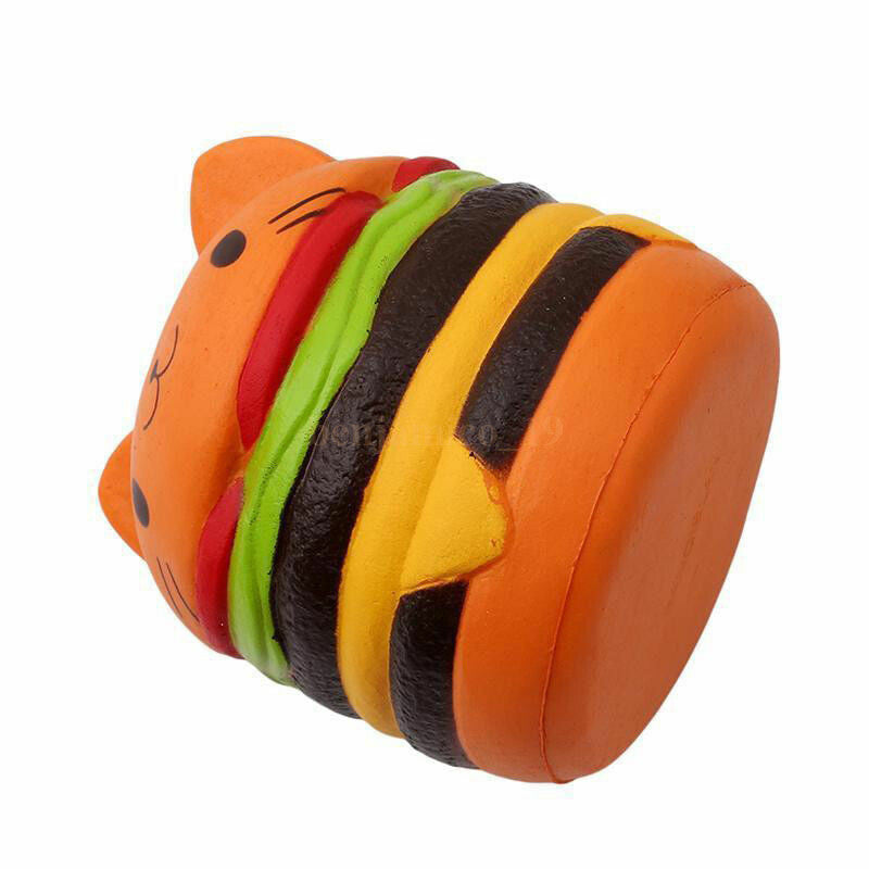 Toy Stress Cat Burger Relief Slow Rising Simulation Scented Squeeze Food Jumbo