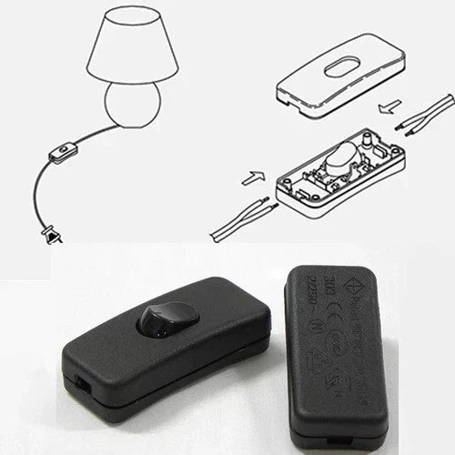 2pc Table Lamp Rocker Switch – AC 250V ON/OFF for LED Lights