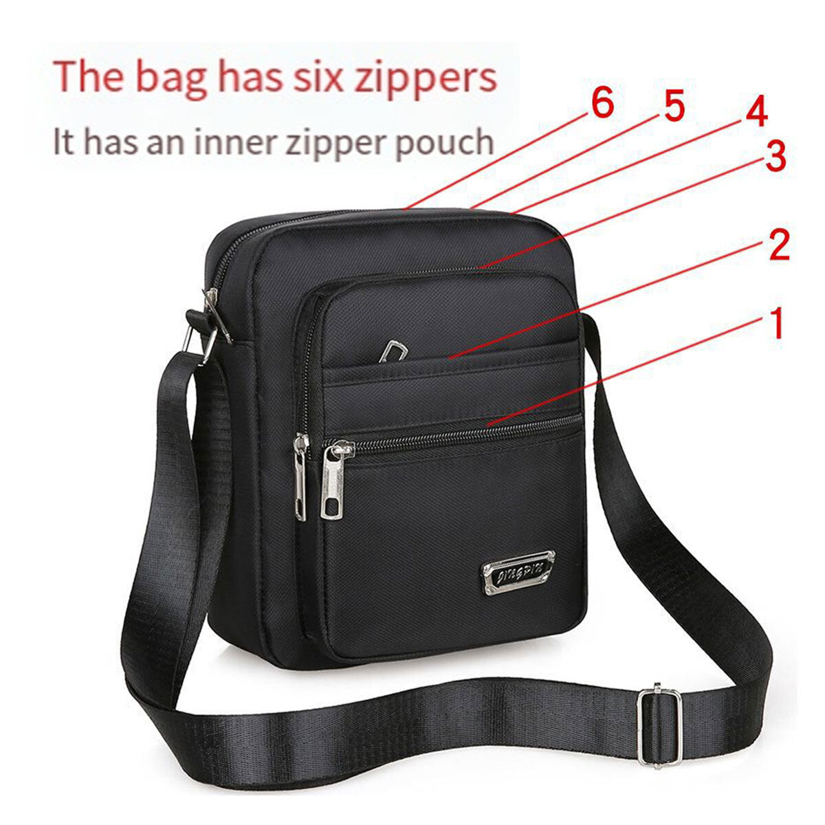 Mens Shoulder Bag Travel Crossbody Messenger Bag Casual Handbag for Men and Boys