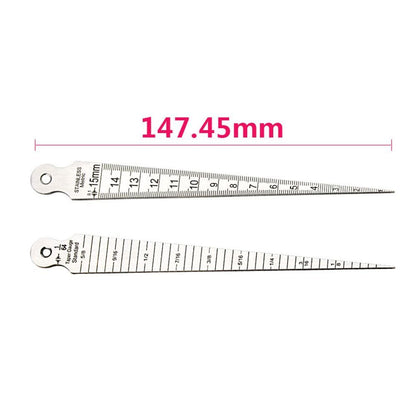 1-15mm Welding Gauge Stainless Steel Taper Ruler Taper Gauge  Aperture