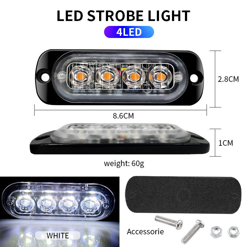 Super Bright LED Car Truck Emergency Beacon Warning Hazard Flashing Strobe Light