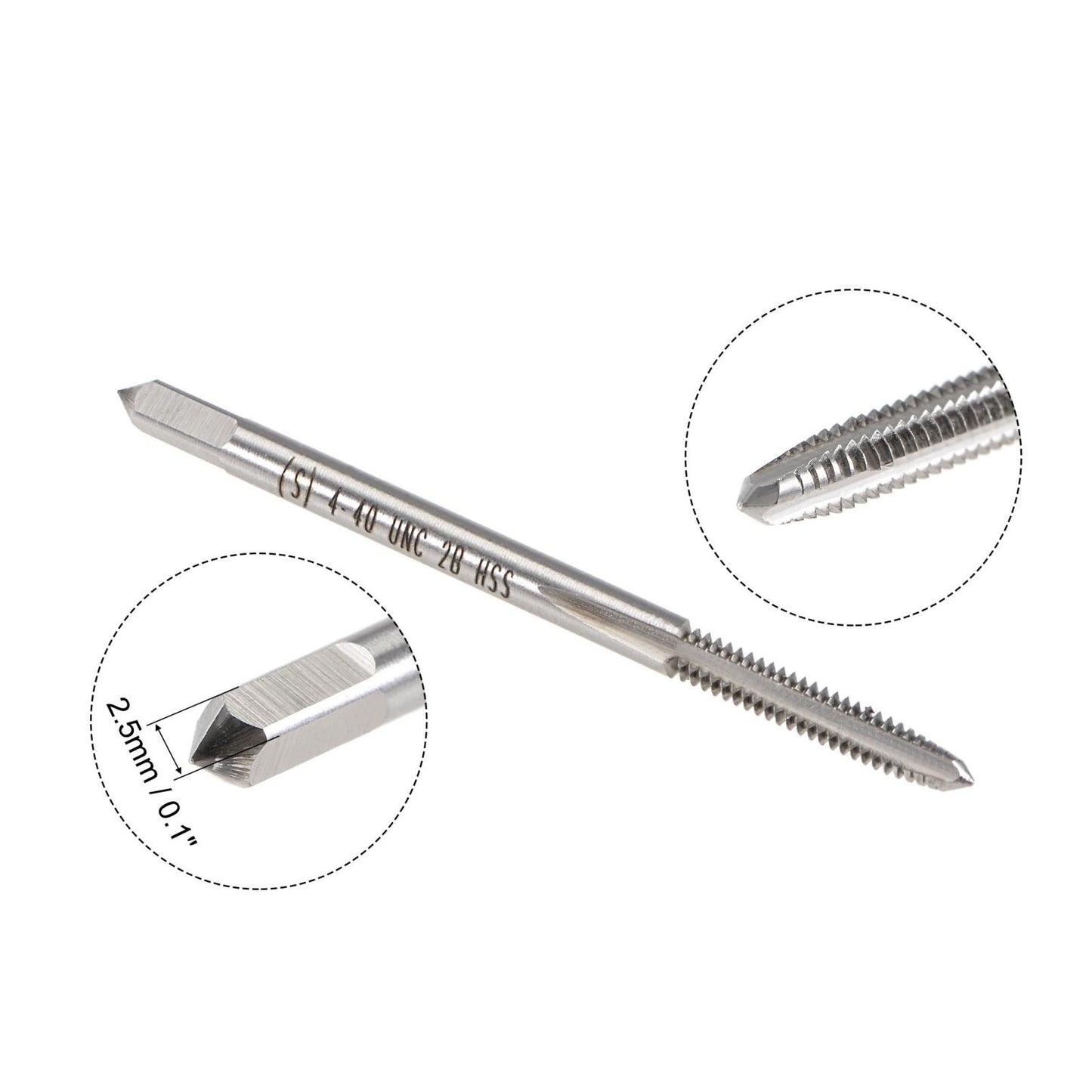4-40 UNC Tap and Die Set, HSS Thread Tap with Round Threading Die, Right Hand