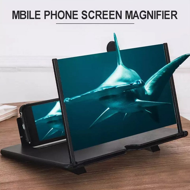 10Inch Folding Amplifier Stand Screen Magnifier 3D Adjustable Mobile Phone HD