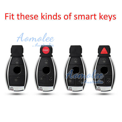 Carbon Fiber Car Key Fob Chain Cover Compatible with Mercedes Benz A/B/C/E/S/G/M/V/CLA/CLS