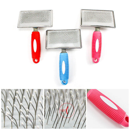 Pet Grooming Brush For Dog Cat Hair Shedding Trimmer Comb Self Clean Slicker