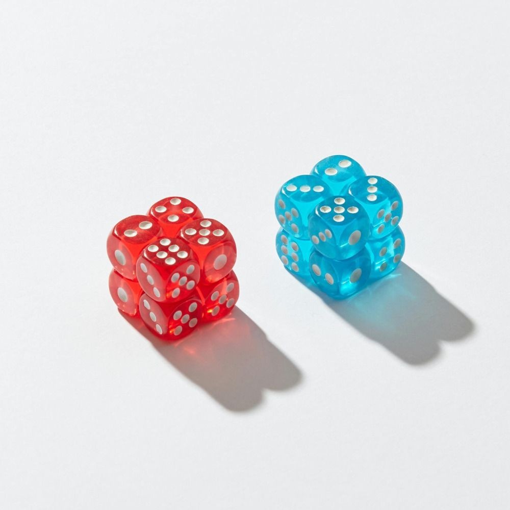 10Pcs Acrylic Red Dice 19mm 6 Sided Dice Table Games Casino Dice  Party
