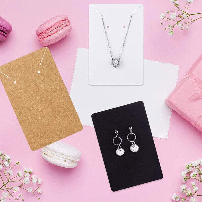 Earrings Necklace Studs Display Cards 40pcs Jewellery Paper Holders 6x9cm Set AU