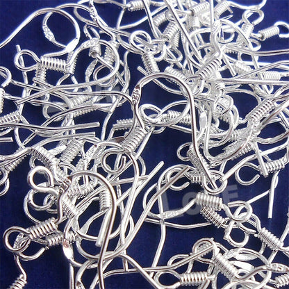 100x 925 Sterling Silver Hooks DIY Earrings Jewelry Hypoallergenic Ear Wires AU