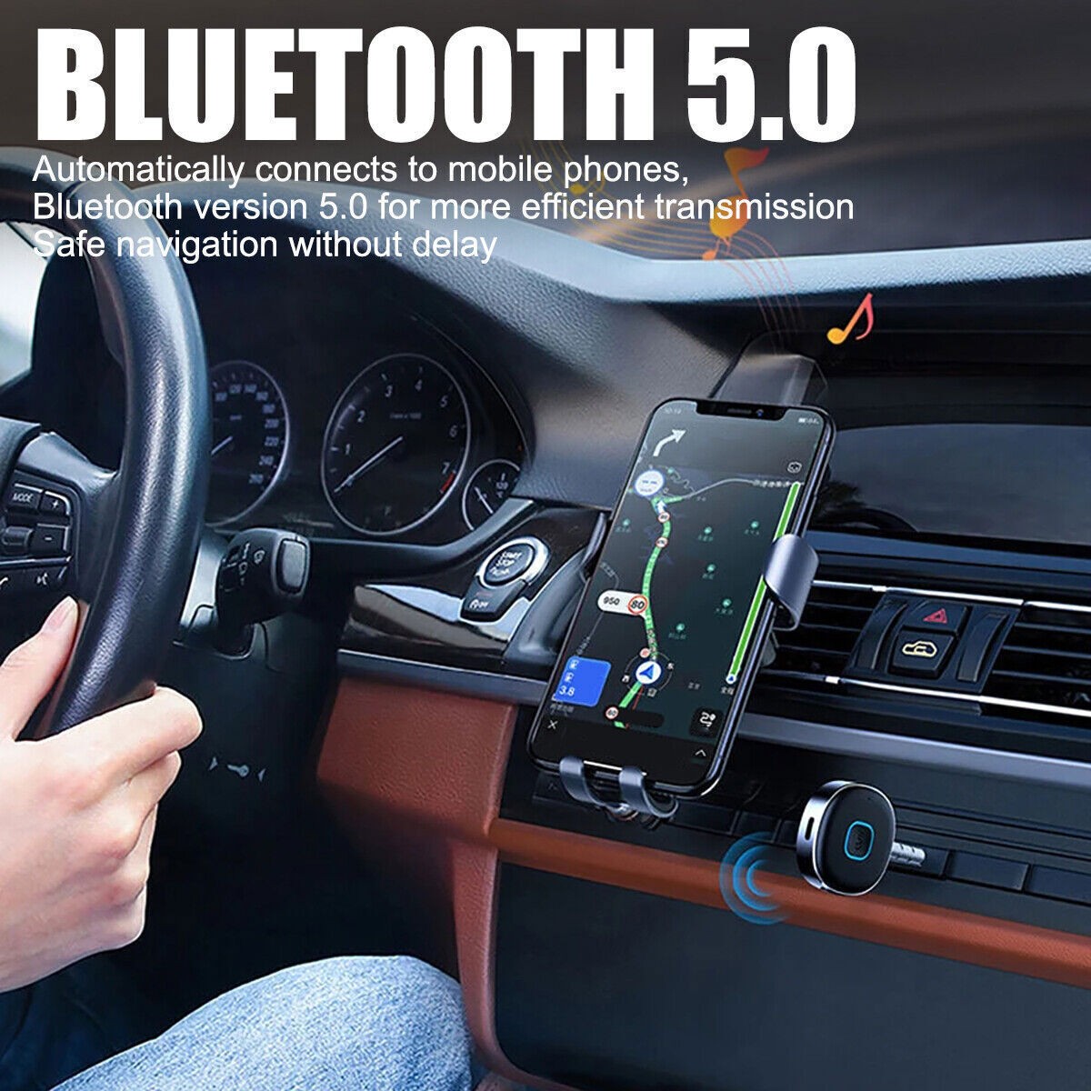 Bluetooth Receiver 3.5mm Aux Car Adapter Wireless Audio Receiver for Home Stereo