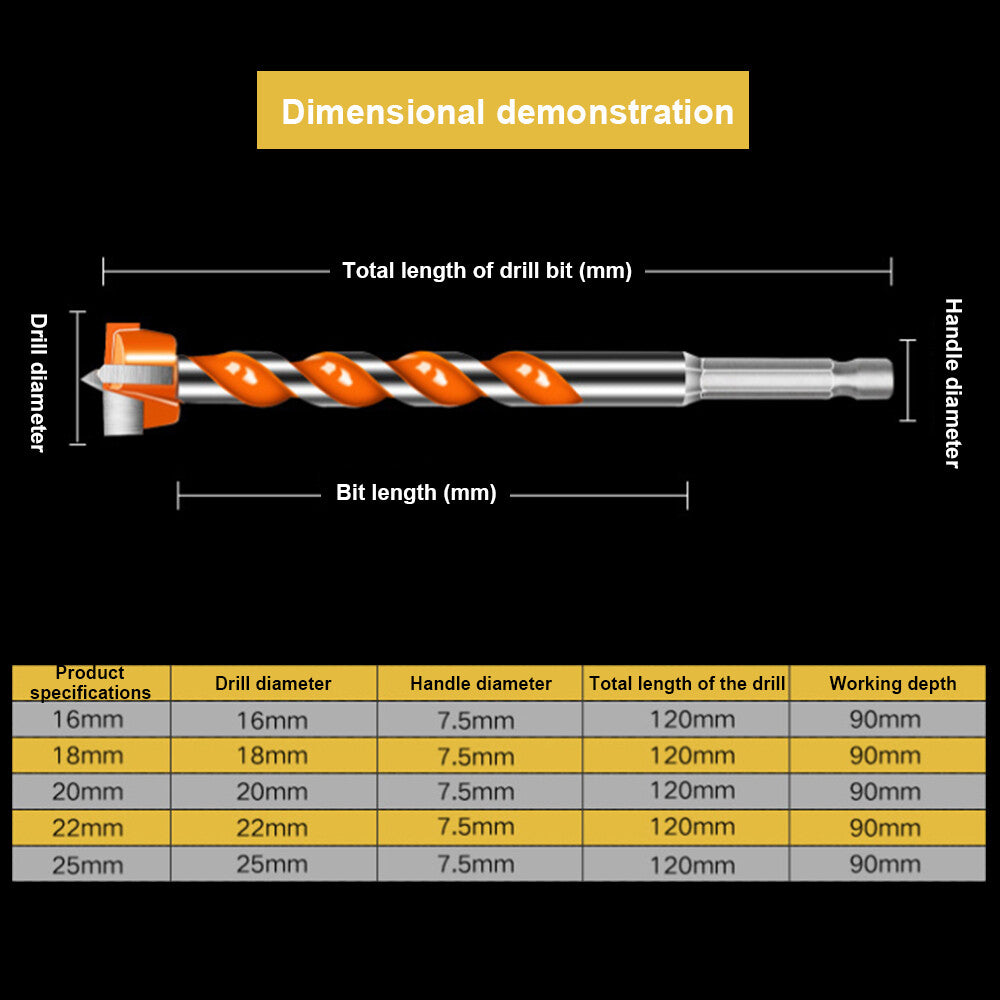 1PC Forstner Bit Woodworking Drill Bit Boring Hole Saw Cutter Wood Tools 16-25mm