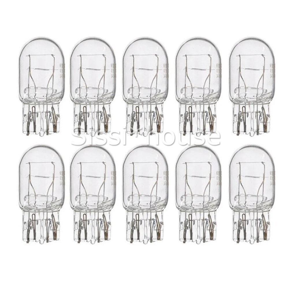 10PCS T20 7443 12V21/5W Clear Glass Turn Signal Stop Brake Tail Light Bulbs AUOZ