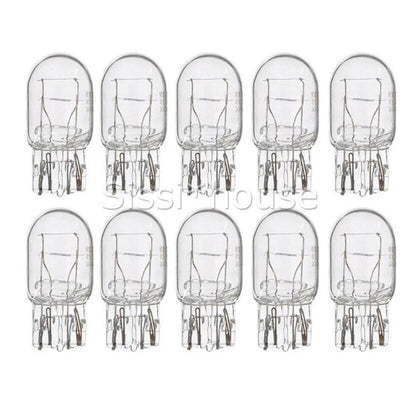 10PCS T20 7443 12V21/5W Clear Glass Turn Signal Stop Brake Tail Light Bulbs AUOZ