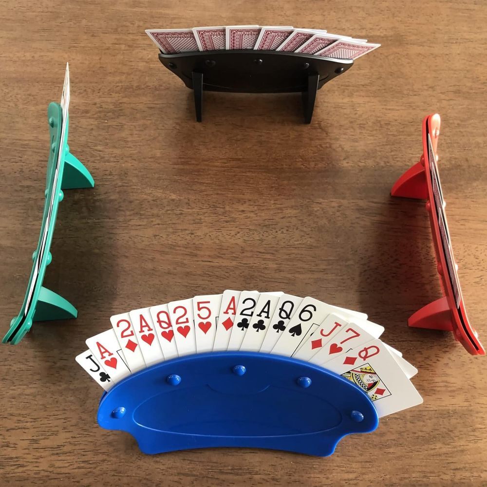 2/4PC For Children Arthritis Hands-Free Fan Shape Rack Poker Holder Playing Card