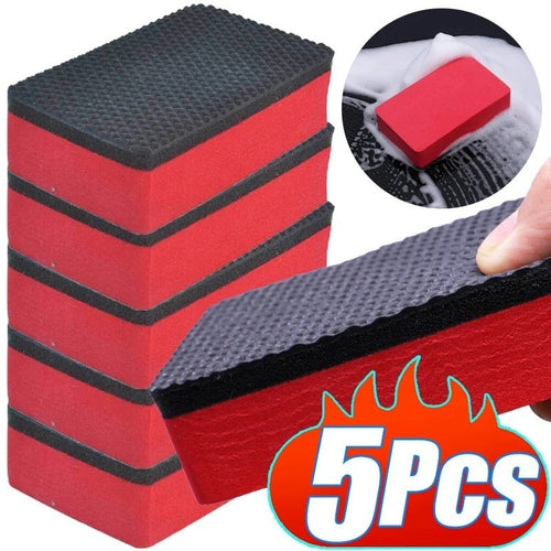5PCS Wash Cleaner Car Magic Clay Bar Sponge Block Wax Polish Pad Cleaning Eraser