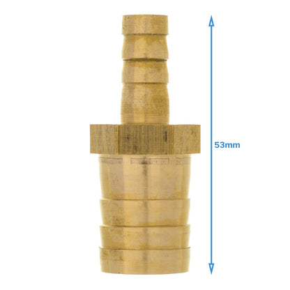 Brass 19mm To 10mm Straight Barb Fitting Hose Valve Air Water Adapter Converter