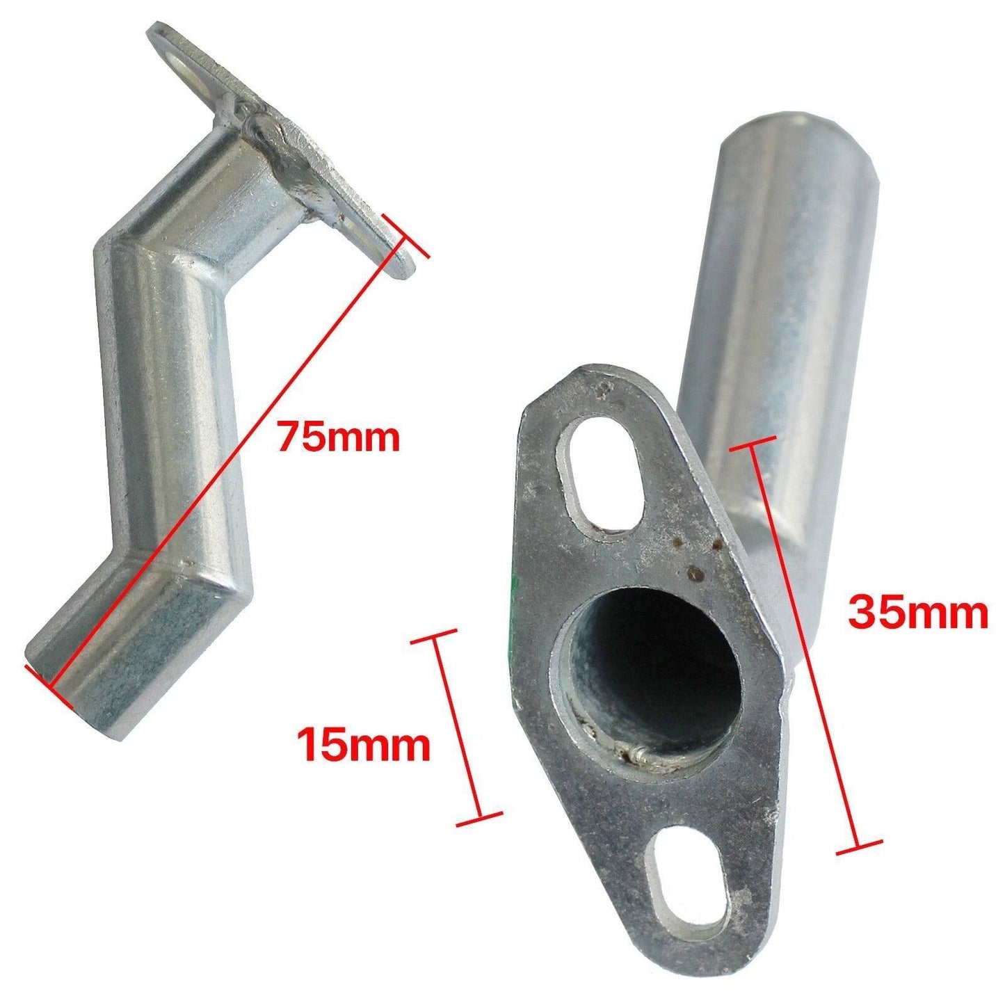 35mm Silver Offset Intake Manifold For 49cc 66cc 80cc Motorized Bike Bicycle AU