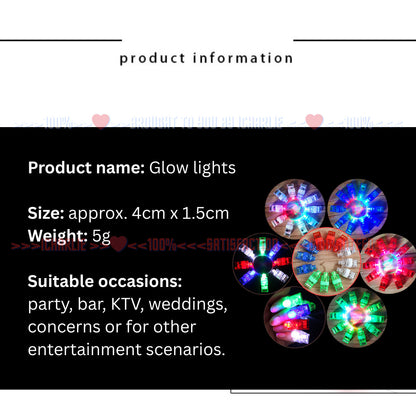 Rav Party Light Up Toys Multicolor LED Finger Lights Glow in the Dark Party Band
