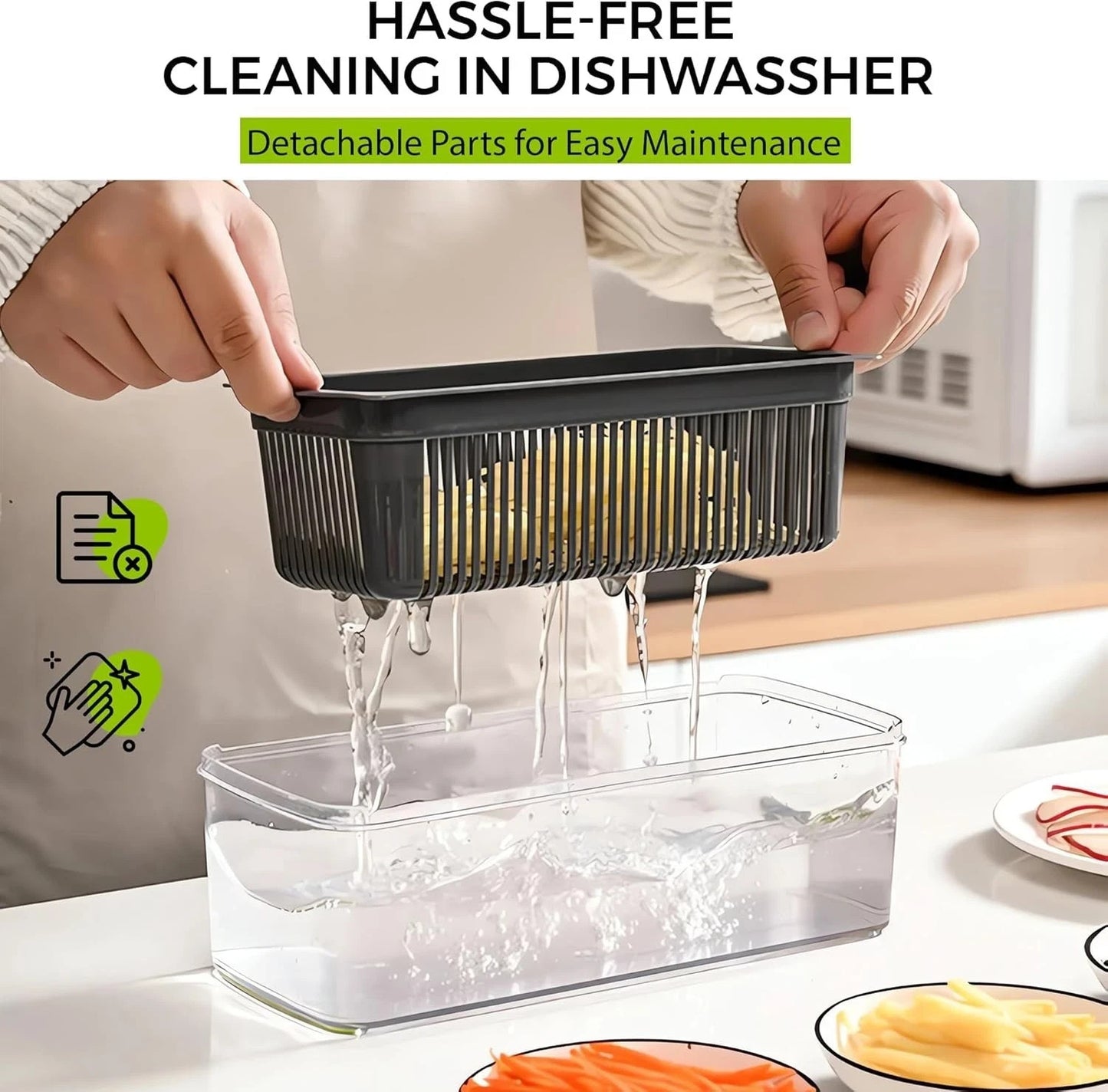 16 in 1 Multifunctional Vegetable Chopper Mandoline Slicer Cutter with Container