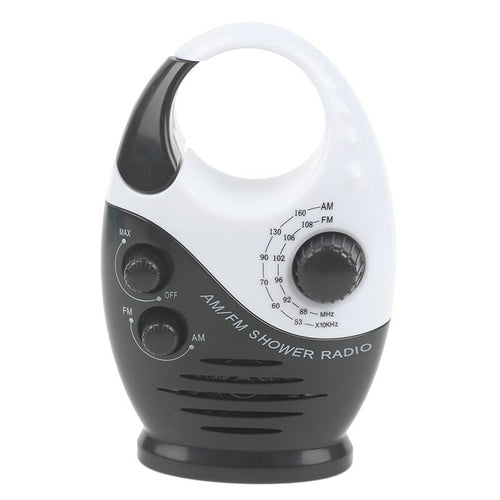 Waterproof Portable FM AM Radio Shower Music Hanging Radio Suit Bathroom Bath