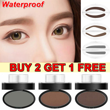 Cosmetic Definition Natural Shape Eyebrow Shadow Stamp Waterproof Brow Dye Kit