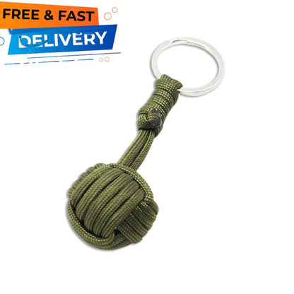 Paracord Monkey Fist Keychain Survival Rope Ball Key Ring Pendant EDC