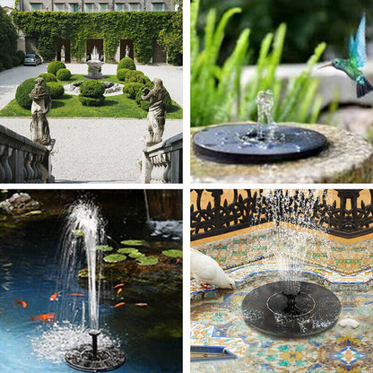 2022 Outdoor Solar Powered Floating Bird Bath Water Fountain Pump Garden Pond