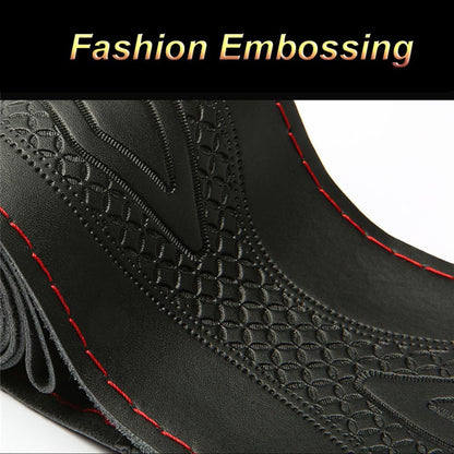 Auto Steering Wheel Genuine Leather Cowhide Braid Car Steering Wheel Cover
