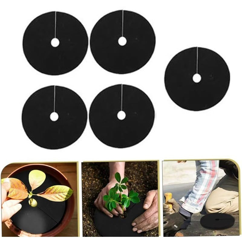 5Pcs Landscaping Mulch Disc, Thick Weed Barrier Cover for Yard Plants