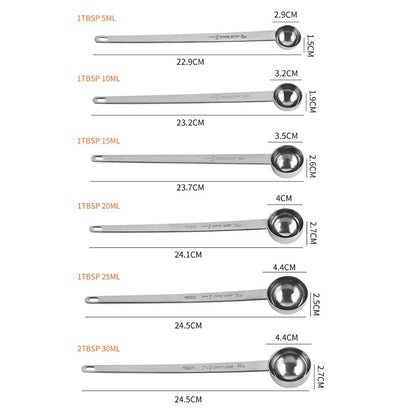 Stainless Steel Coffee Scoop Long Handle Coffee Measuring Spoon  Blending