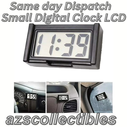 Small Digital Clock LCD Date Time Calendar For Car Dashboard Table Desk Portable