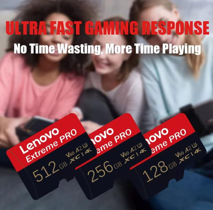 Lenovo 2TB High-Speed Micro TF/SD Card 1TB Cards Class 10 Memory Card Waterproof
