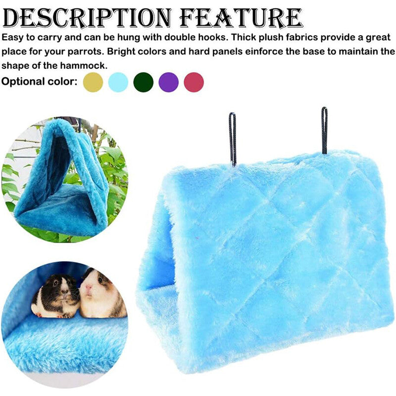 Warm Hammock Hanging Cage Bed for Parrot Budgie Parakeet Bird Hut Tent hammock