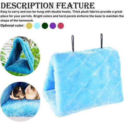 Warm Hammock Hanging Cage Bed for Parrot Budgie Parakeet Bird Hut Tent hammock