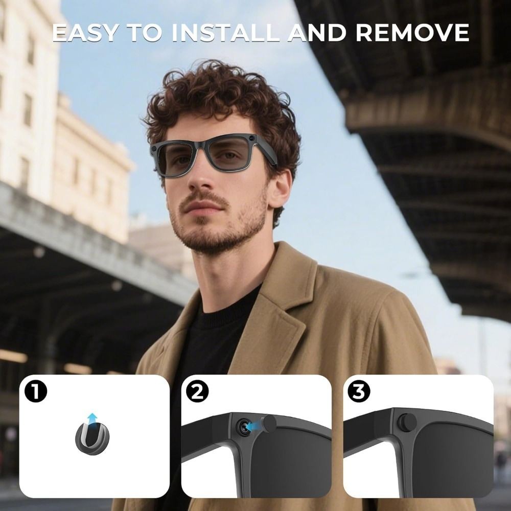 Non-Slip LED Light Blocking Stickers for Ray Ban Meta Wayfarer/Skyler/Headline