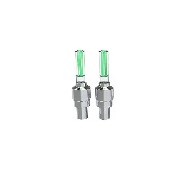 2 PCS FLASHING NEON LED LIGHT WHEEL VALVE CAP TYRE CAR MOTORCYCLE BICYCLE BIKE