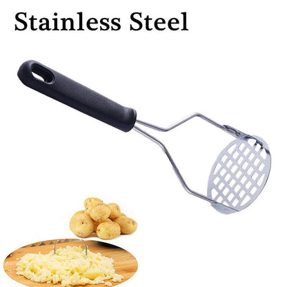 Kitchen Potato Masher Stainless Steel Vegetable Fruit Potatoe Press Crusher AU