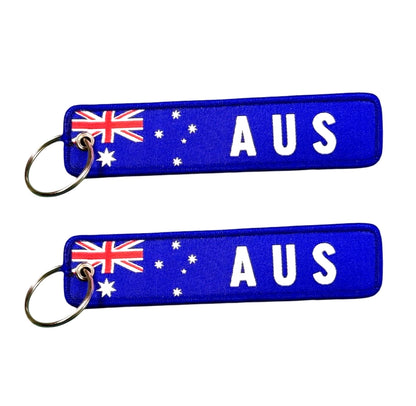 Australian Flag Keyring Keychain Jet Tag Motorcycle Car Key Chain Key Ring Gift