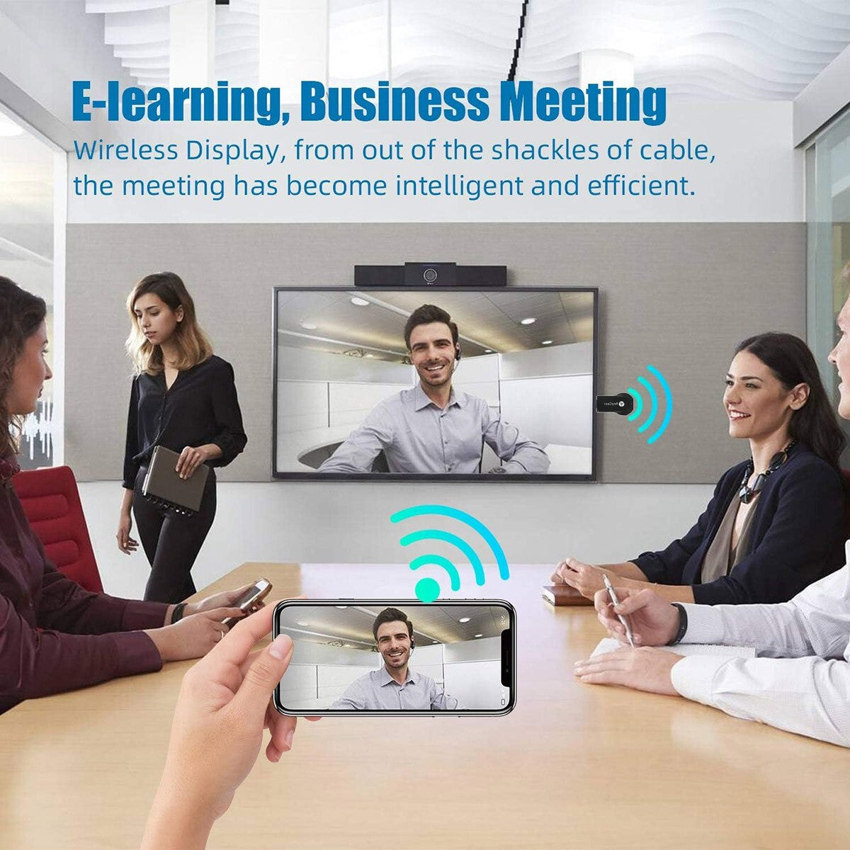 1080P Wireless Wifi Screen Cast Anycast M2 Mobile Phone Mirror Compatible with Apple Android