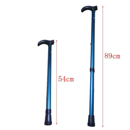 Aluminium Metal Walking Stick Travel Retractable Adjustable Compact Cane Pole AU