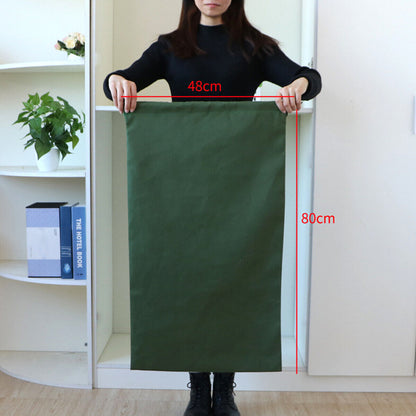 Canvas Drawstring Large Bag Pouch Clothes Craft Storage Laundry Army Green AU