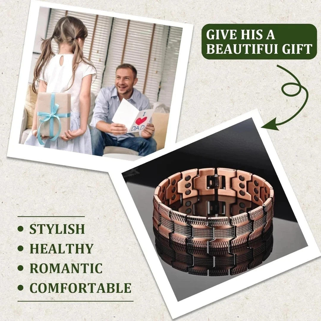 3X Strength Ultra Magnetic Bracelet for Men Pure Copper Bracelet AUS