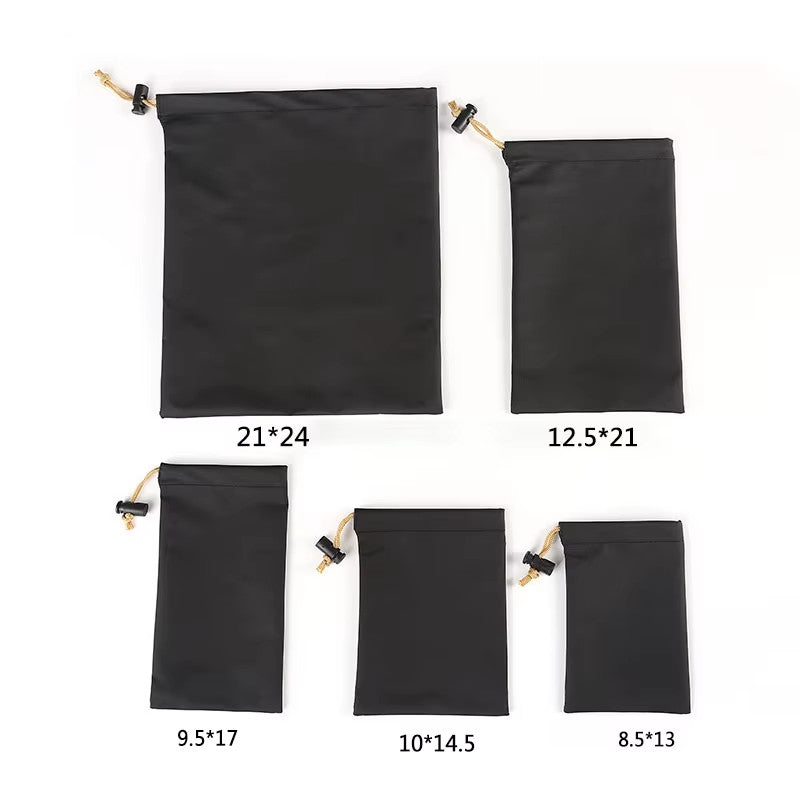 1Pc High Quality PU Leather Soft Headphone Drawstring Bags Headset Earphone Data
