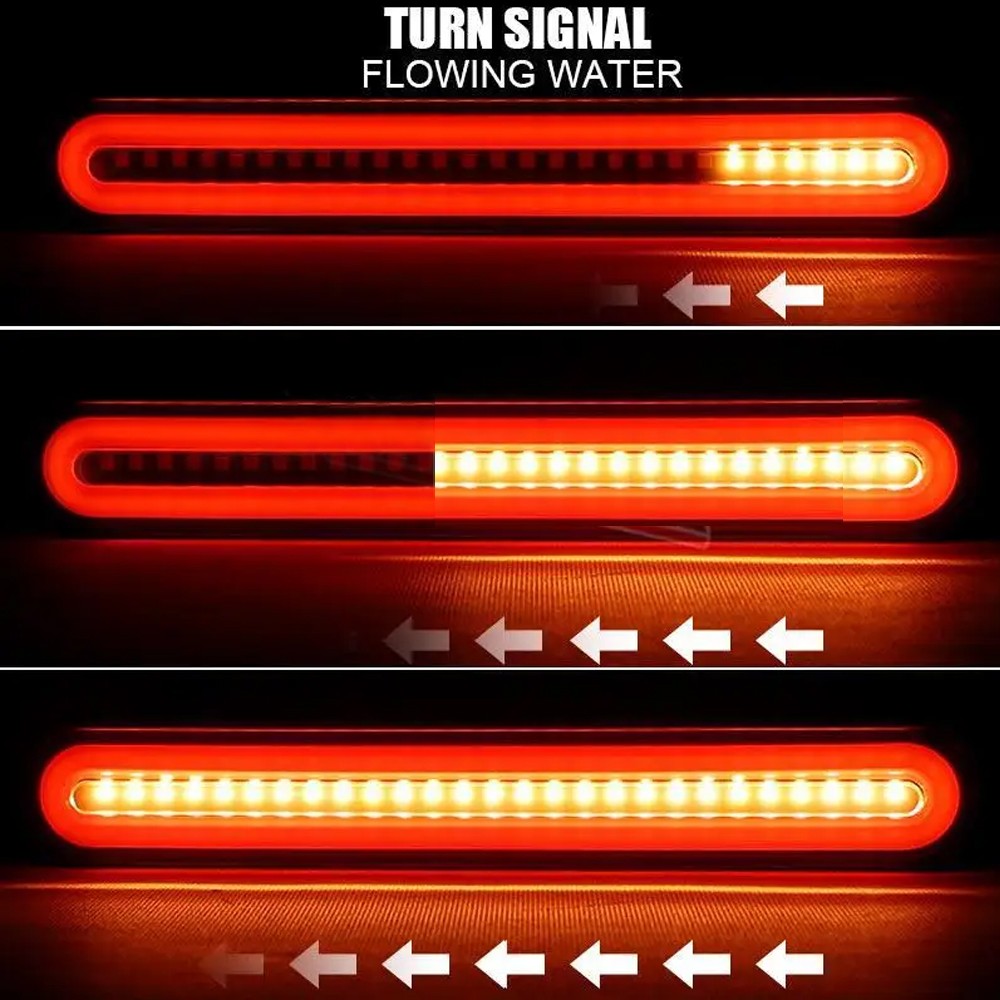 2 x 3in1 LED Tail Light Sequential Turn Signal Stop DRL 12-24V Ute Trailer Truck