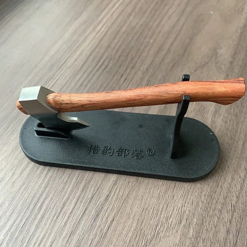 Stainless Steel Mini Mountain Axe Wood Handle Outdoor Camping Utility Pocket EDC