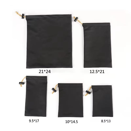 1Pc High Quality PU Leather Soft Headphone Drawstring Bags Headset Earphone Data
