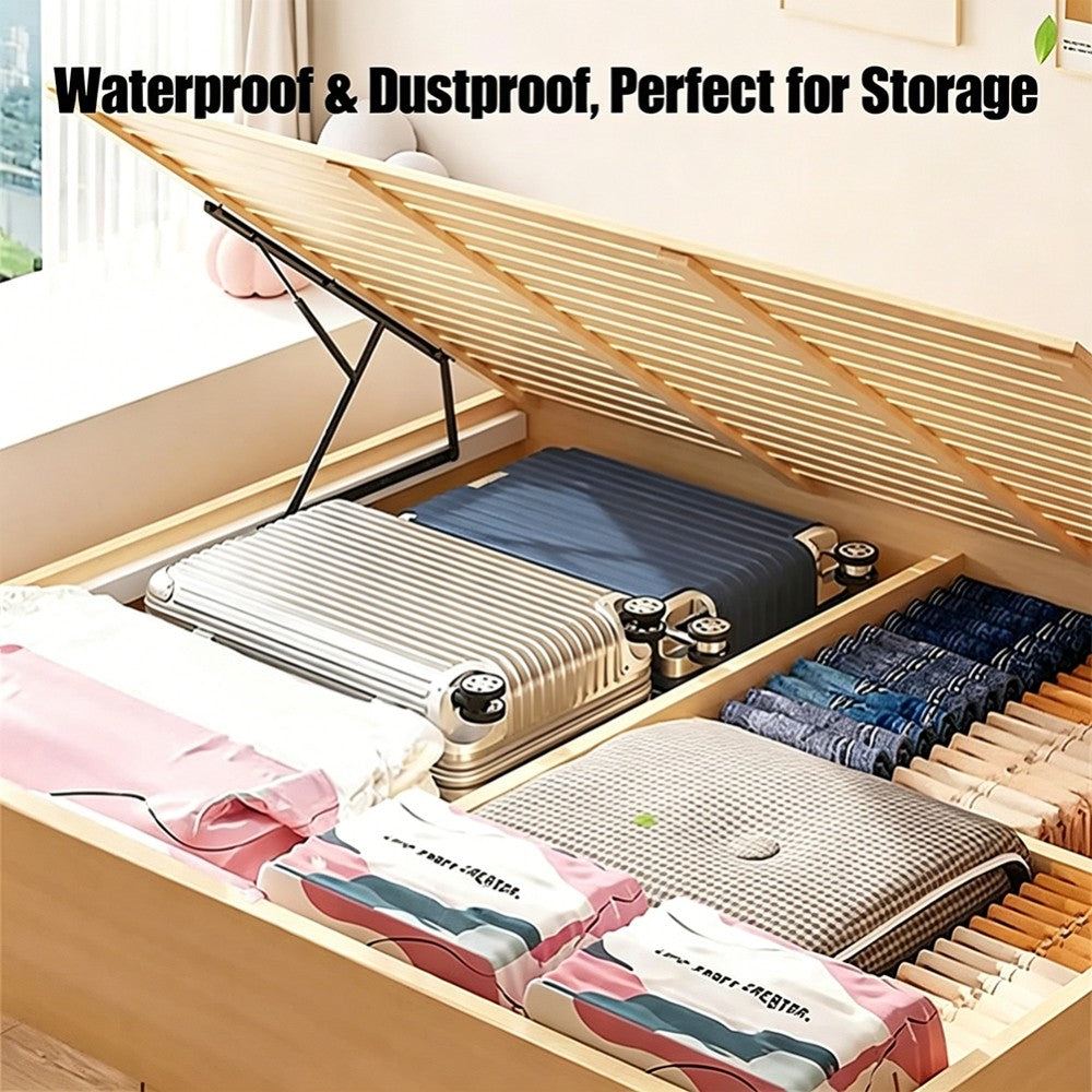 No‑pump Vacuum Storage Bags - Press & Seal,Reusable Space Saving Compression Bag